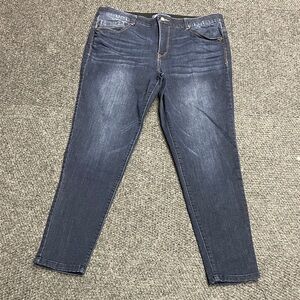 Democracy Dark Blue Skinny Jeans Ab Solution womens size 14 Plus high rise